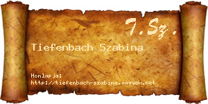 Tiefenbach Szabina névjegykártya